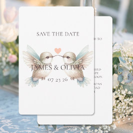 Schattige bruiloft Hummingbird Save the Date