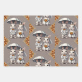 Schattige bruiloft konijn paar inpakpapier vel (Voorkant 3)