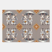 Schattige bruiloft konijn paar inpakpapier vel (Voorkant 2)