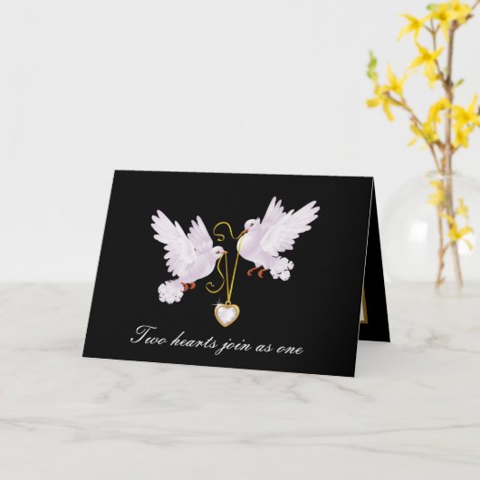 schattige bruiloft liefhebbers geven gevoel kaart (Gele Bloem)