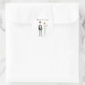 Schattige bruiloft paar Stickers (Tas)