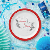 Schattige bruiloft receptie diner papieren bordje (Feest)