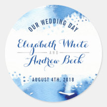 SCHATTIGE BRUILOFT SEAL stijlvolle waterverf donke