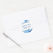 SCHATTIGE BRUILOFT SEAL stijlvolle waterverf donke Ronde Sticker (Envelop)