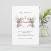 Schattige bruiloft Voeg foto toe Bewaar de datum Save The Date (Staand voorkant)