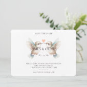 Schattige bruiloft Voeg foto toe Bewaar de datum Save The Date (Staand voorkant)