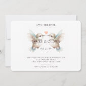 Schattige bruiloft Voeg foto toe Bewaar de datum Save The Date (Voorkant)