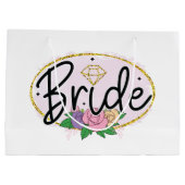 Schattige bruiloftsshower bruid groot cadeauzakje (Achterkant)