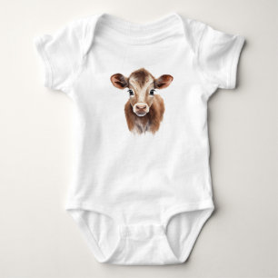 Schattige bruin Baby Koe kalf Romper
