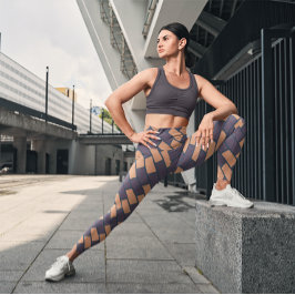 Schattige bruin baksteen Gym Yoga Leggings