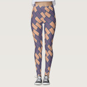 Schattige bruin baksteen Gym Yoga Leggings (Voorkant)
