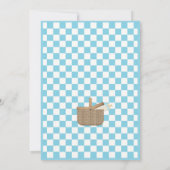 Schattige bruin Beer Baby Boy Picknick Baby shower Kaart (Achterkant)