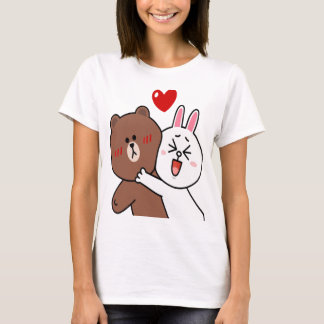 Schattige bruin Beer Cony Konijnenkonijnenliefhebb T-shirt
