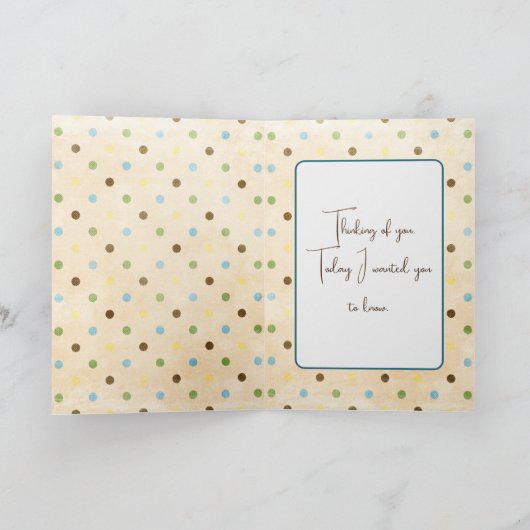 Schattige bruin Beer dat aan je denkt Kaart (Binnen)