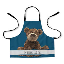 Schattige Bruin Beer Dier Stijlvolle Naam Blauw Ki