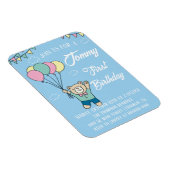 Schattige Bruin Beer Hete Luchtballon Jongen Verja Magneet (Rechterzijde)