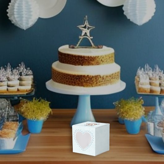 Schattige Bruin Beer Jongen Blauw Deken Bedankdoosjes