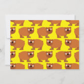 Schattige Bruin Beer Kinder 1e Verjaardagsfeestuit Kaart (Achterkant)