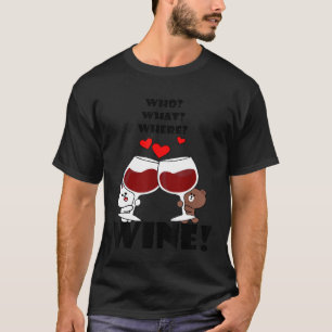 Schattige bruin beer konijntje konijntje wie wat w t-shirt