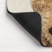 Schattige bruin Beer op jute Muismat (Hoek)