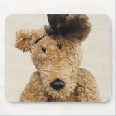 Schattige bruin Beer op jute Muismat (Voorkant)