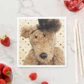 Schattige bruin Beer op polka dots Servet (Insitu)