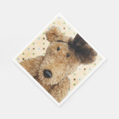 Schattige bruin Beer op polka dots Servet (Hoek)