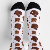 Schattige bruin beer sokken (Top)