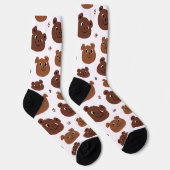 Schattige bruin beer sokken (Rechts)