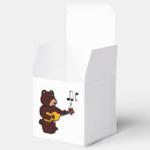 Schattige Bruin Beer Spelen Gitaar Muziek Cartoon  Bedankdoosjes (Geopend)