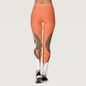 Schattige bruin en wit hondenportret leggings (Achterkant)