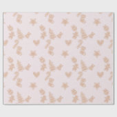 Schattige Bruin en Wit Koekje Roze Kerstmis Cadeaupapier (Vlak)