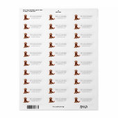 Schattige bruin goldendoodle retour adres label (Full Sheet)