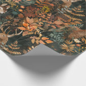 Schattige bruin hertenpatroon cadeaupapier (Hoek)