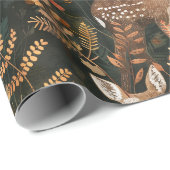 Schattige bruin hertenpatroon cadeaupapier (Rol Hoek)