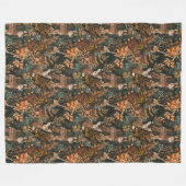 Schattige bruin hertenpatroon fleece deken (Voorkant (Horizontaal))