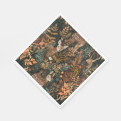 Schattige bruin hertenpatroon servet (Hoek)