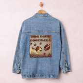 Schattige Bruin Hond Football Spelen Match Vrouwen Denim Jacket (Hangar)
