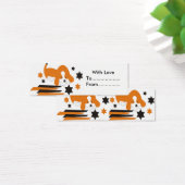 Schattige bruin hondencadeau Label Mini Visitekaartjes (Bureau)