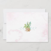 Schattige bruin kleine zeemeermin meisje Baby show Kaart (Achterkant)