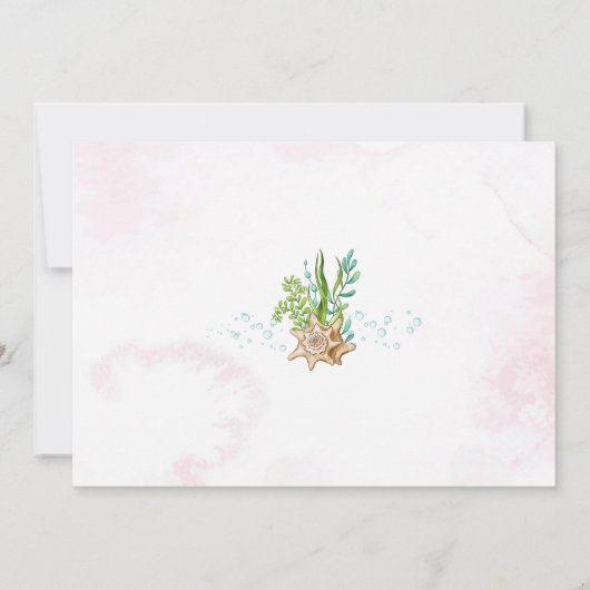 Schattige bruin kleine zeemeermin meisje Baby show Kaart (Achterkant)