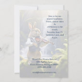 Schattige bruin konijn spelen de viool door waterv kaart (Achterkant)