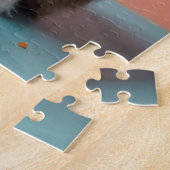 Schattige bruin konijntje dat worteltaart eet legpuzzel (Zijkant)