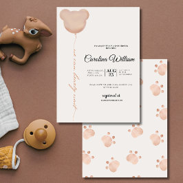 Schattige bruin kunnen we baby shower bijna afwach kaart