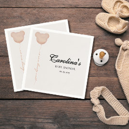 Schattige bruin kunnen we baby shower bijna afwach servet