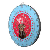 Schattige bruin labrador retriever dog happy birth dartbord (Voorkant Rechts)