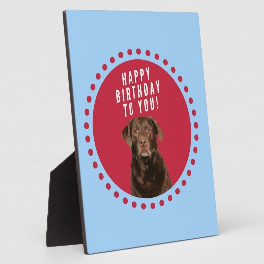 Schattige bruin labrador retriever dog happy birth fotoplaat (Zijkant)