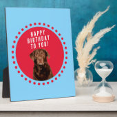 Schattige bruin labrador retriever dog happy birth fotoplaat (Zijkant)
