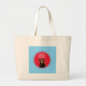 Schattige bruin labrador retriever dog happy birth grote tote bag (Voorkant)