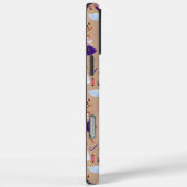 Schattige Bruin Notenkraker Kerstpatroon Case-Mate iPhone Case (Achterkant / Rechts)